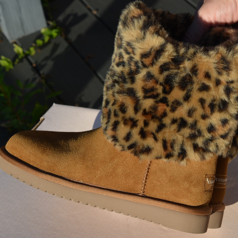Koolaburra Dezi Short Cheetah Size 8 New